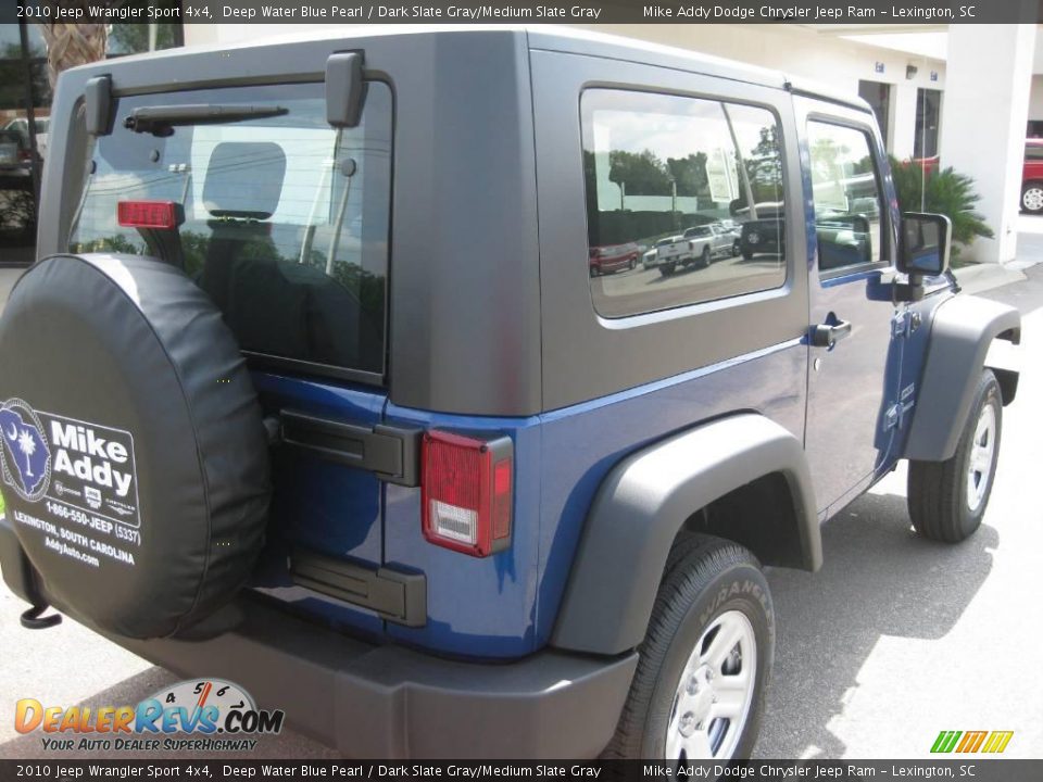 2010 Jeep Wrangler Sport 4x4 Deep Water Blue Pearl / Dark Slate Gray/Medium Slate Gray Photo #5