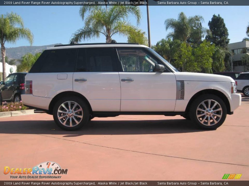 2009 Land Rover Range Rover Autobiography Supercharged Alaska White / Jet Black/Jet Black Photo #6