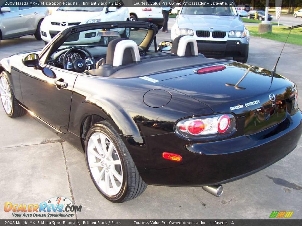 2008 Mazda MX-5 Miata Sport Roadster Brilliant Black / Black Photo #3