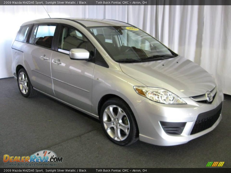 2009 Mazda MAZDA5 Sport Sunlight Silver Metallic / Black Photo #1