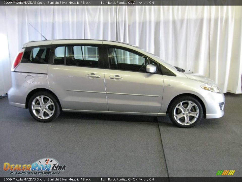 2009 Mazda MAZDA5 Sport Sunlight Silver Metallic / Black Photo #2
