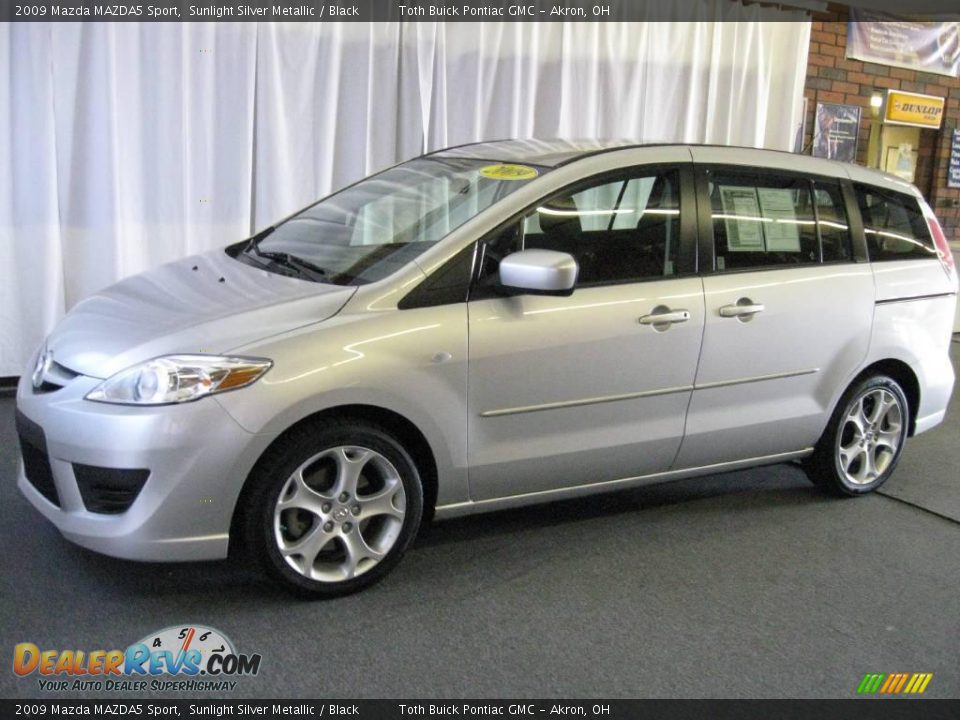 2009 Mazda MAZDA5 Sport Sunlight Silver Metallic / Black Photo #6
