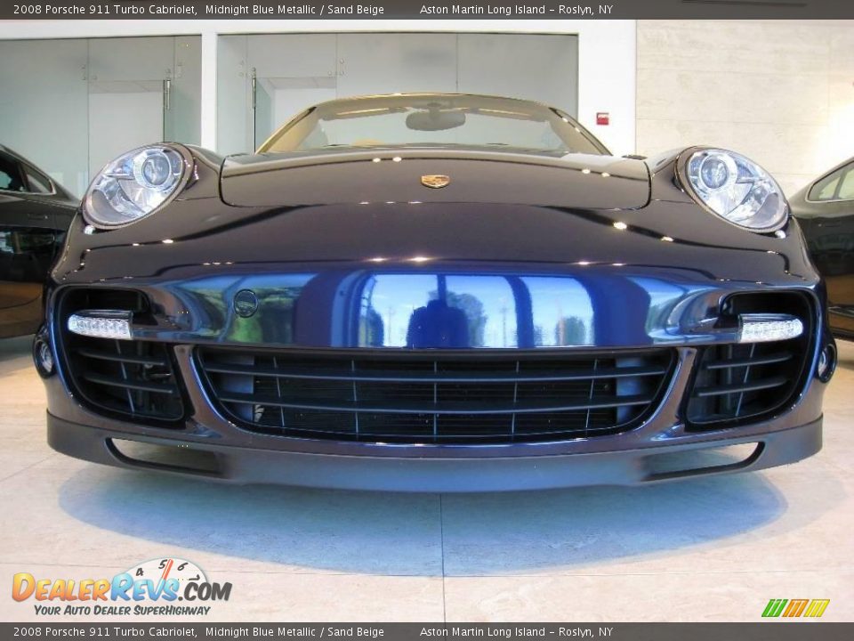 2008 Porsche 911 Turbo Cabriolet Midnight Blue Metallic / Sand Beige Photo #6