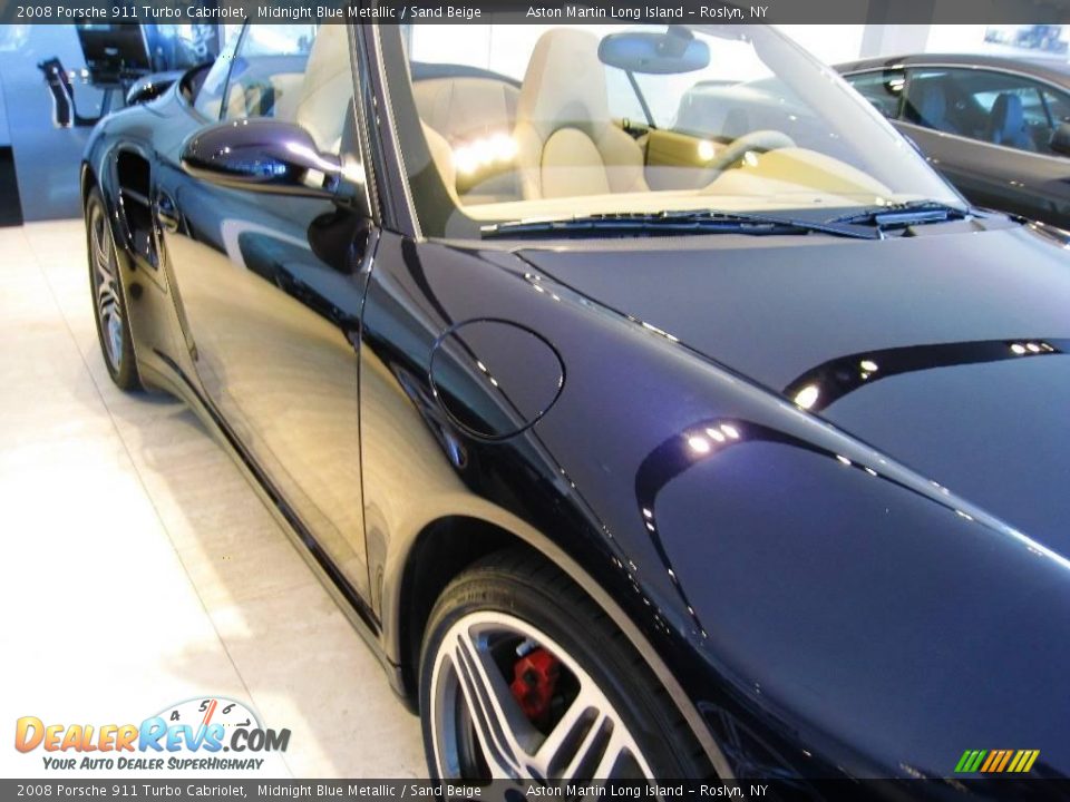 2008 Porsche 911 Turbo Cabriolet Midnight Blue Metallic / Sand Beige Photo #7