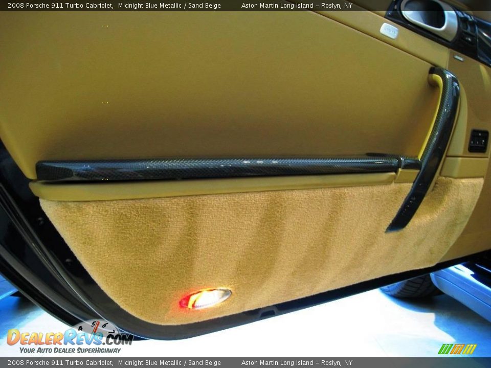 2008 Porsche 911 Turbo Cabriolet Midnight Blue Metallic / Sand Beige Photo #15