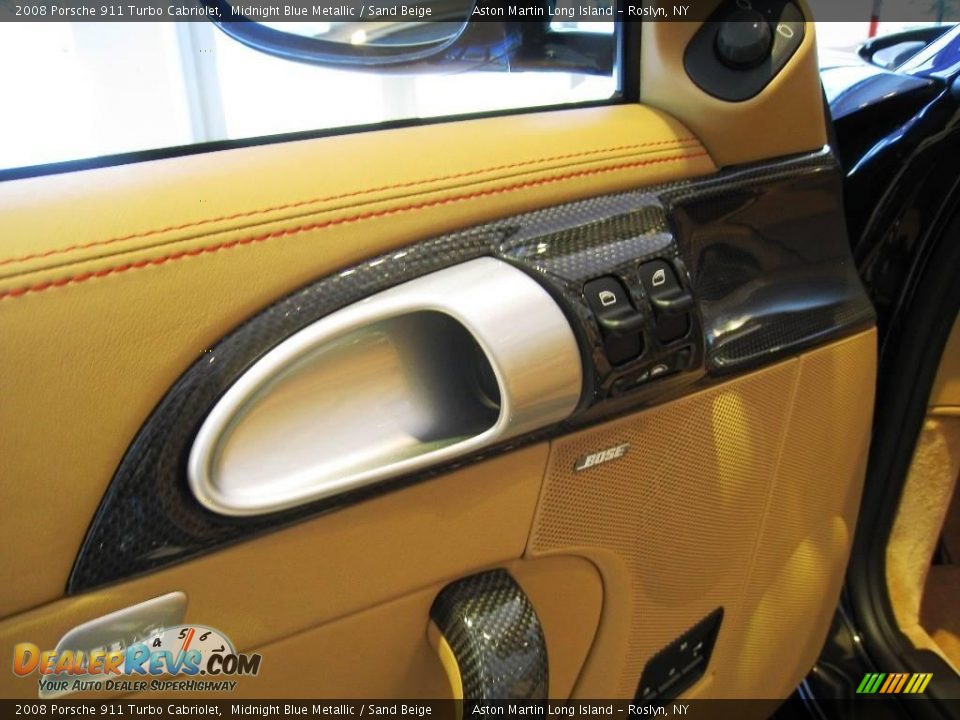 2008 Porsche 911 Turbo Cabriolet Midnight Blue Metallic / Sand Beige Photo #16