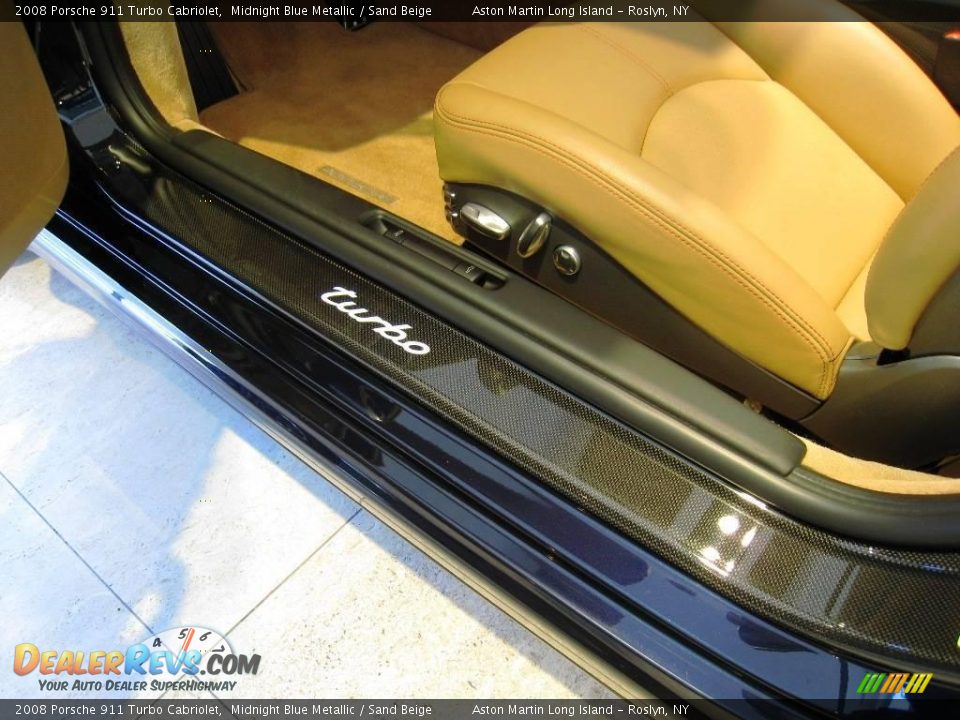 2008 Porsche 911 Turbo Cabriolet Midnight Blue Metallic / Sand Beige Photo #17