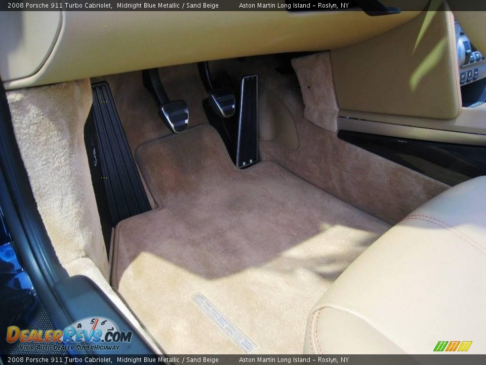 2008 Porsche 911 Turbo Cabriolet Midnight Blue Metallic / Sand Beige Photo #18