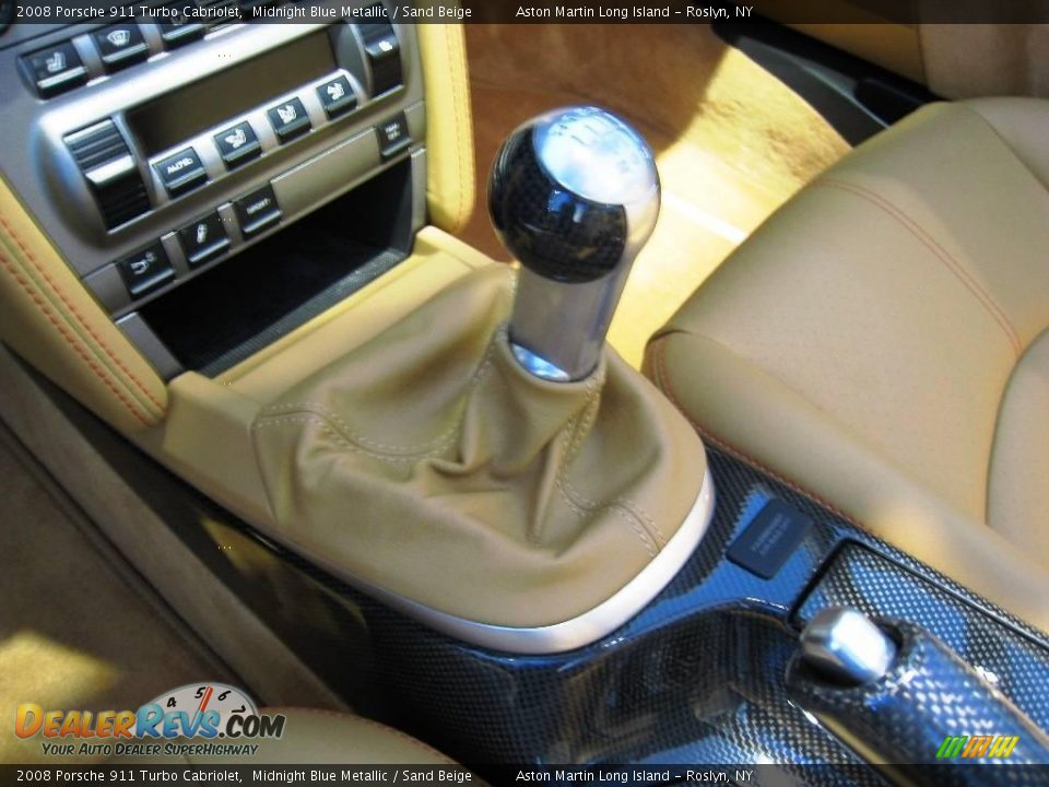 2008 Porsche 911 Turbo Cabriolet Midnight Blue Metallic / Sand Beige Photo #19