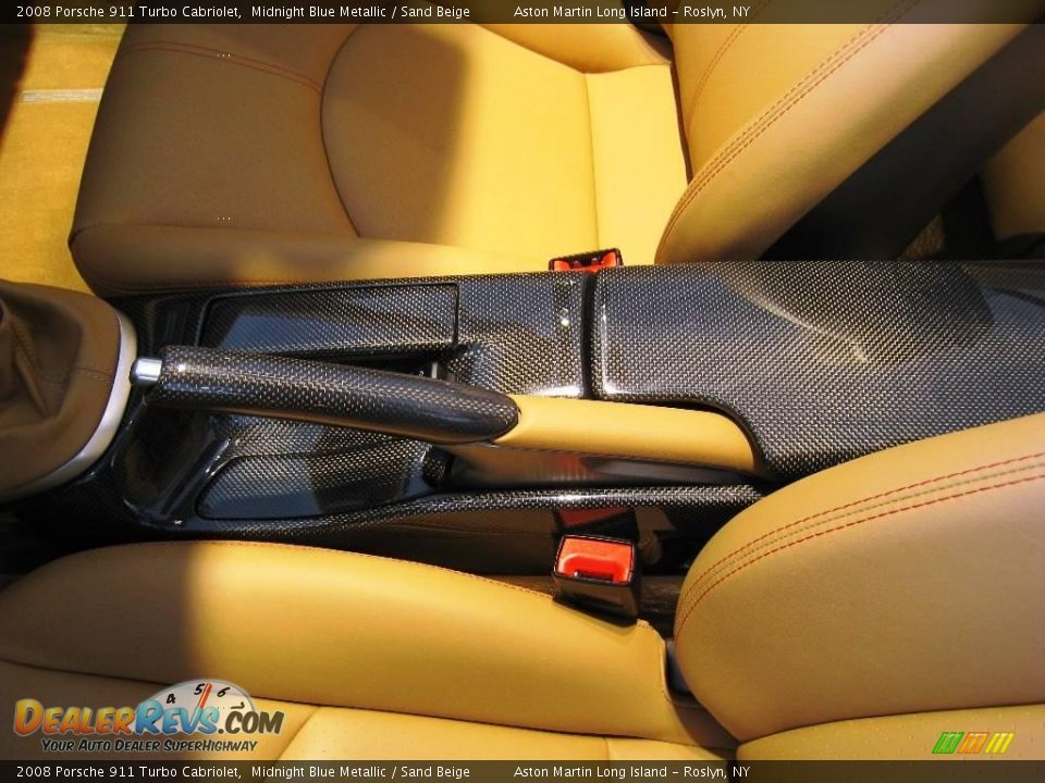 2008 Porsche 911 Turbo Cabriolet Midnight Blue Metallic / Sand Beige Photo #20