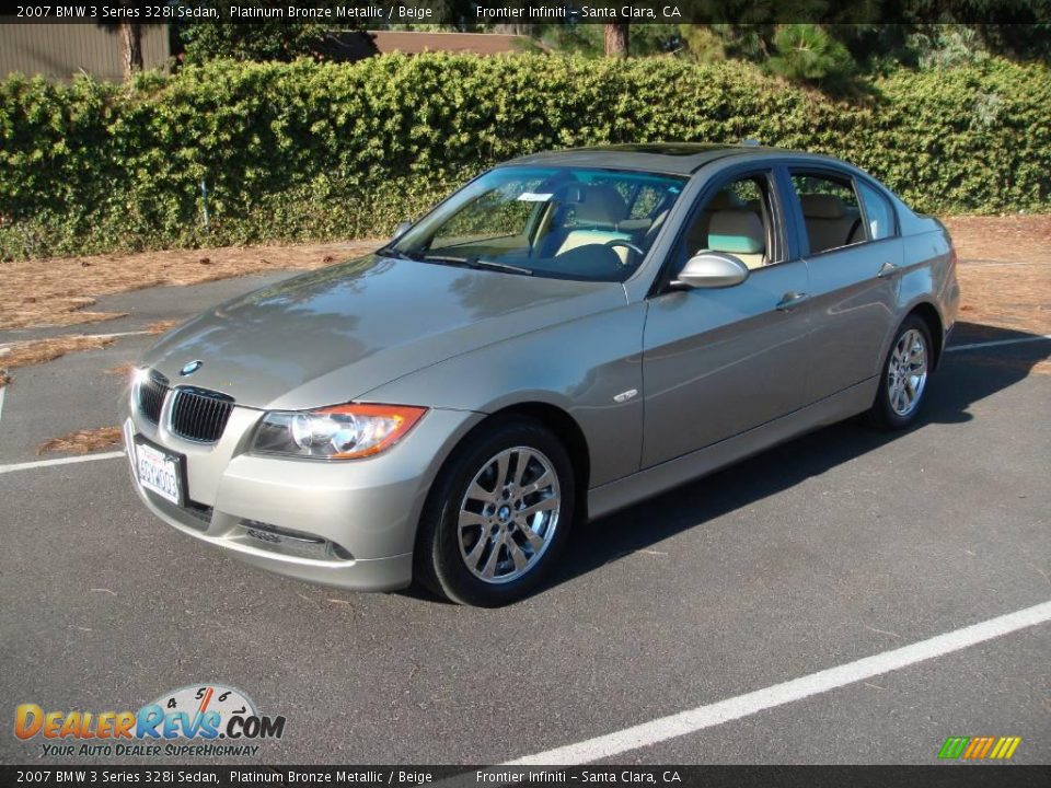 2007 BMW 3 Series 328i Sedan Platinum Bronze Metallic / Beige Photo #1