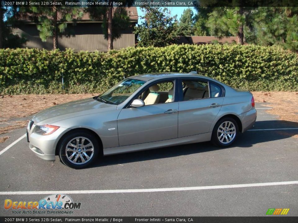 2007 BMW 3 Series 328i Sedan Platinum Bronze Metallic / Beige Photo #3