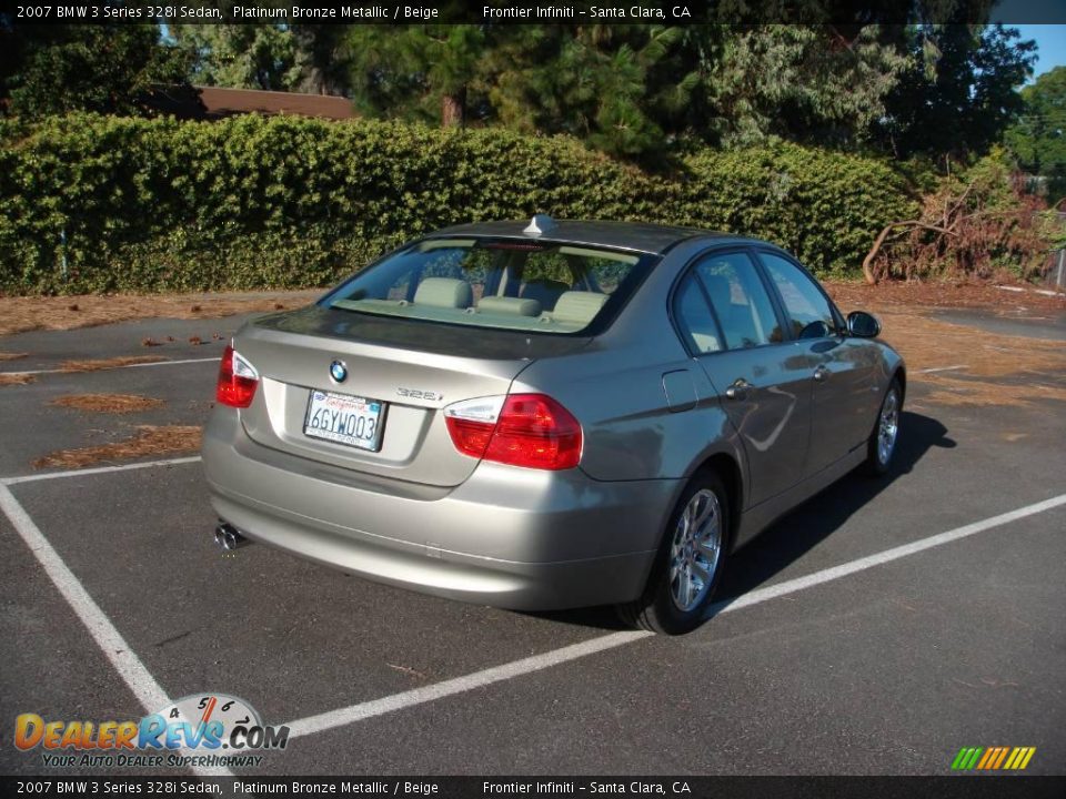 2007 BMW 3 Series 328i Sedan Platinum Bronze Metallic / Beige Photo #5