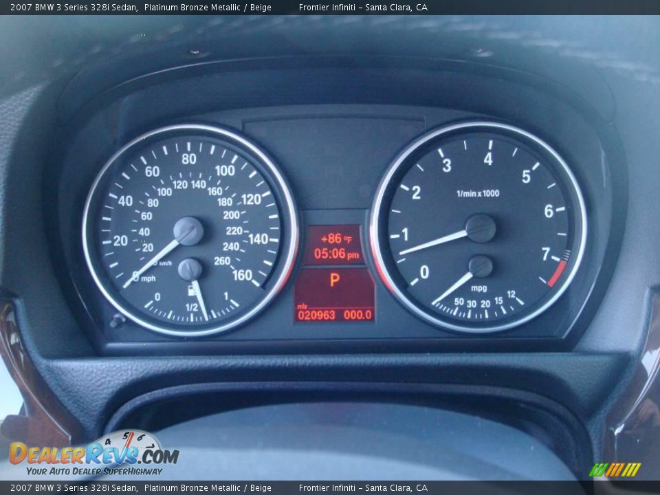 2007 BMW 3 Series 328i Sedan Platinum Bronze Metallic / Beige Photo #10
