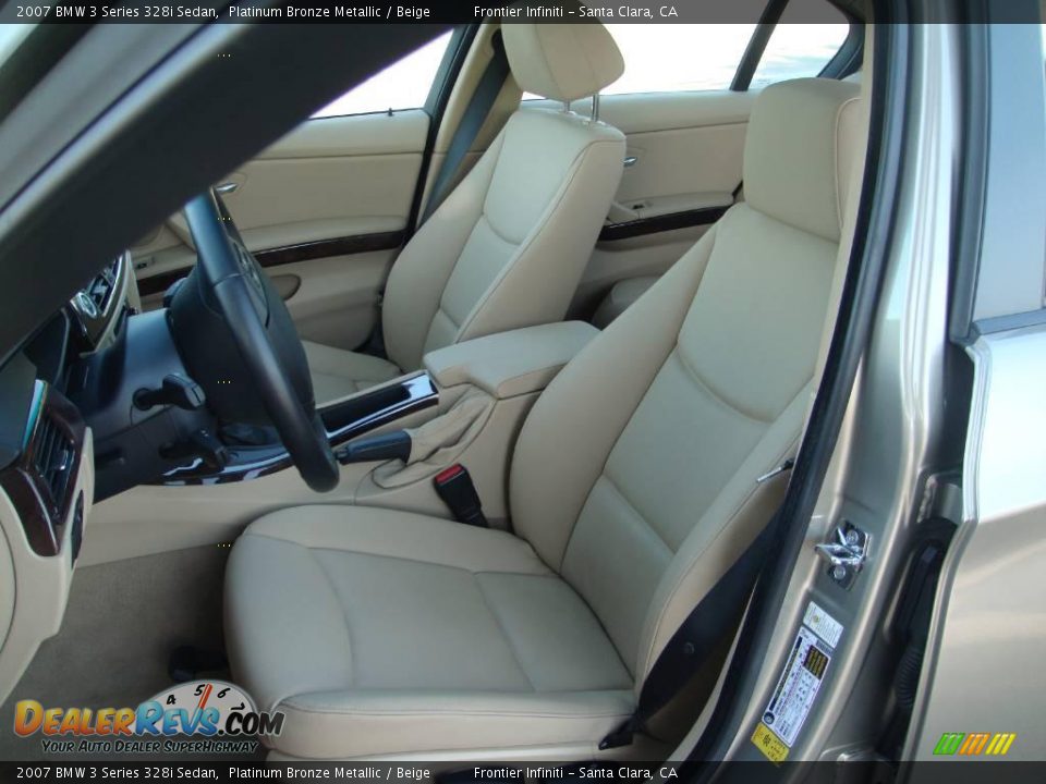 2007 BMW 3 Series 328i Sedan Platinum Bronze Metallic / Beige Photo #14
