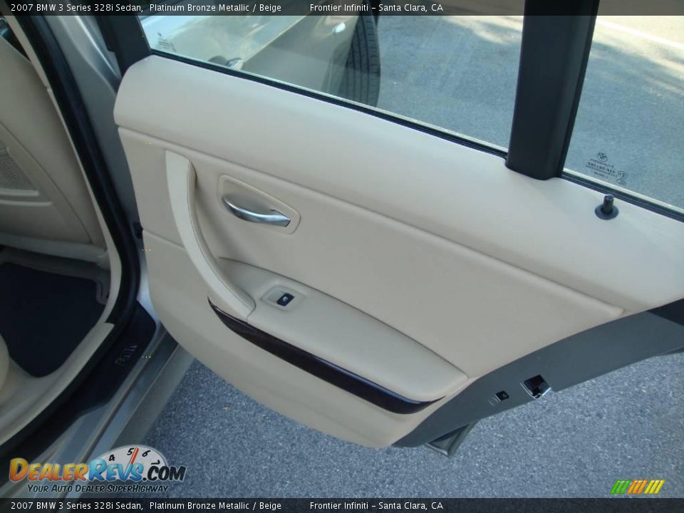 2007 BMW 3 Series 328i Sedan Platinum Bronze Metallic / Beige Photo #19