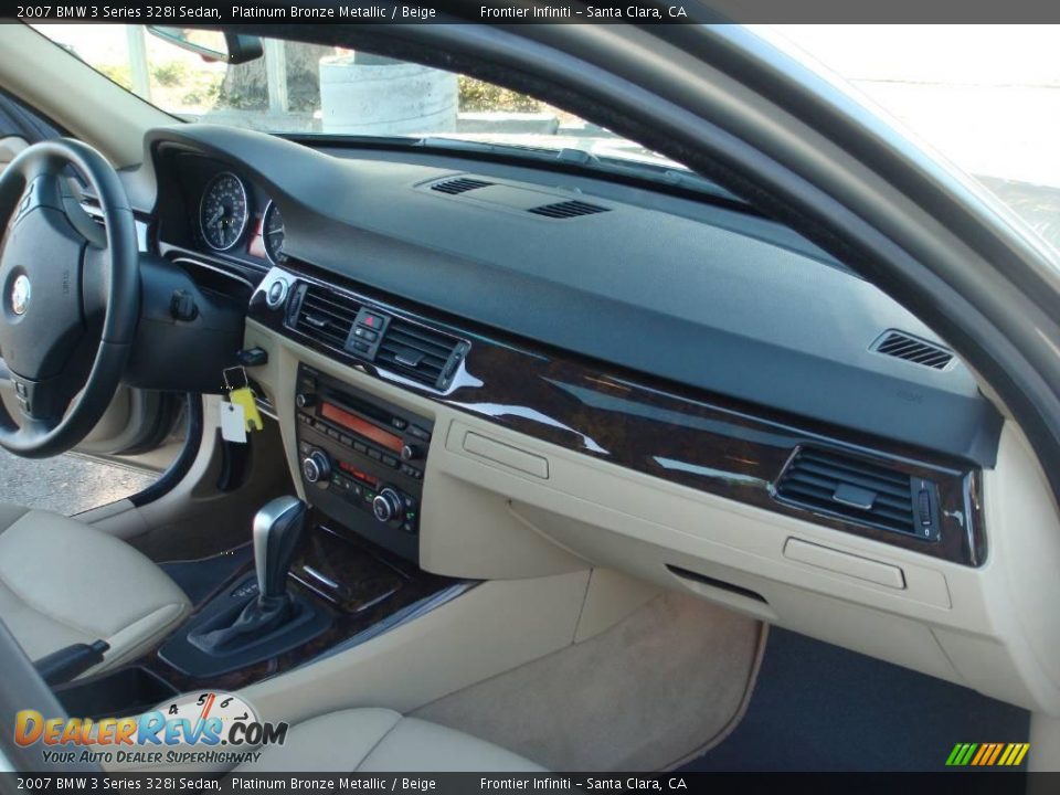 2007 BMW 3 Series 328i Sedan Platinum Bronze Metallic / Beige Photo #20