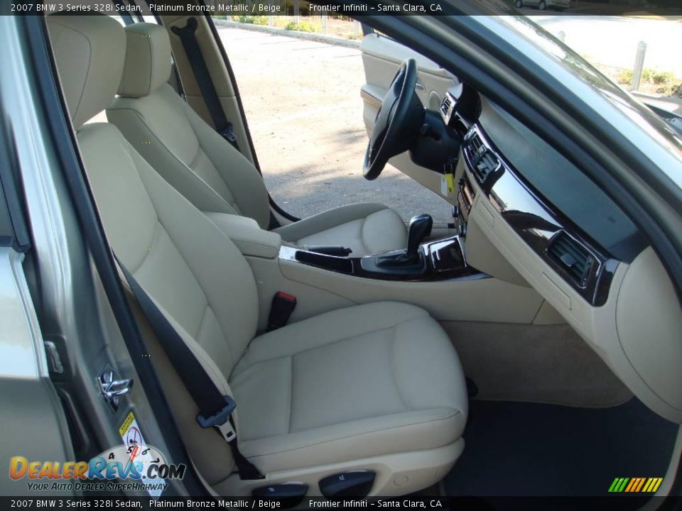 2007 BMW 3 Series 328i Sedan Platinum Bronze Metallic / Beige Photo #21