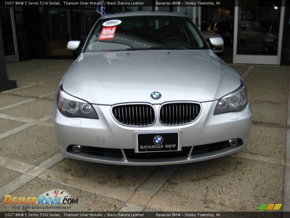 2007 BMW 5 Series 530i Sedan Titanium Silver Metallic / Black Dakota Leather Photo #3