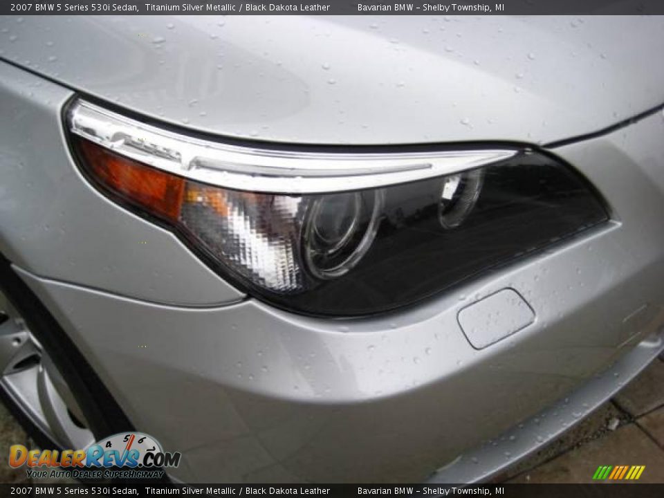 2007 BMW 5 Series 530i Sedan Titanium Silver Metallic / Black Dakota Leather Photo #11