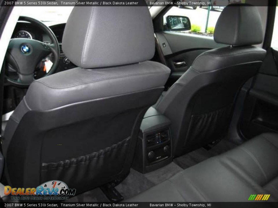 2007 BMW 5 Series 530i Sedan Titanium Silver Metallic / Black Dakota Leather Photo #15