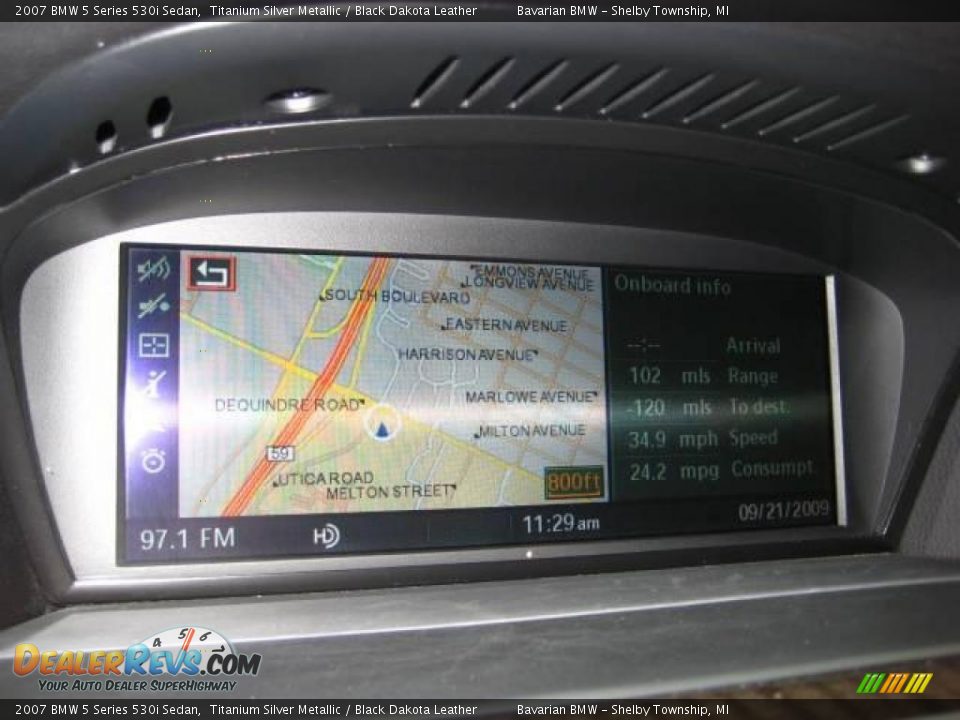 2007 BMW 5 Series 530i Sedan Titanium Silver Metallic / Black Dakota Leather Photo #19