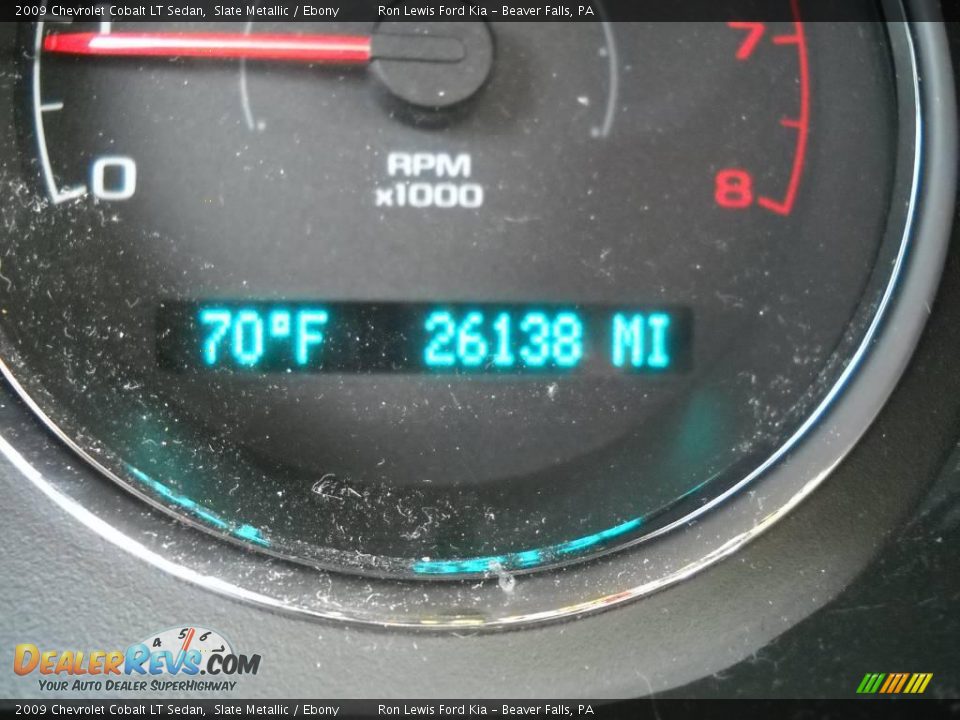 2009 Chevrolet Cobalt LT Sedan Slate Metallic / Ebony Photo #25