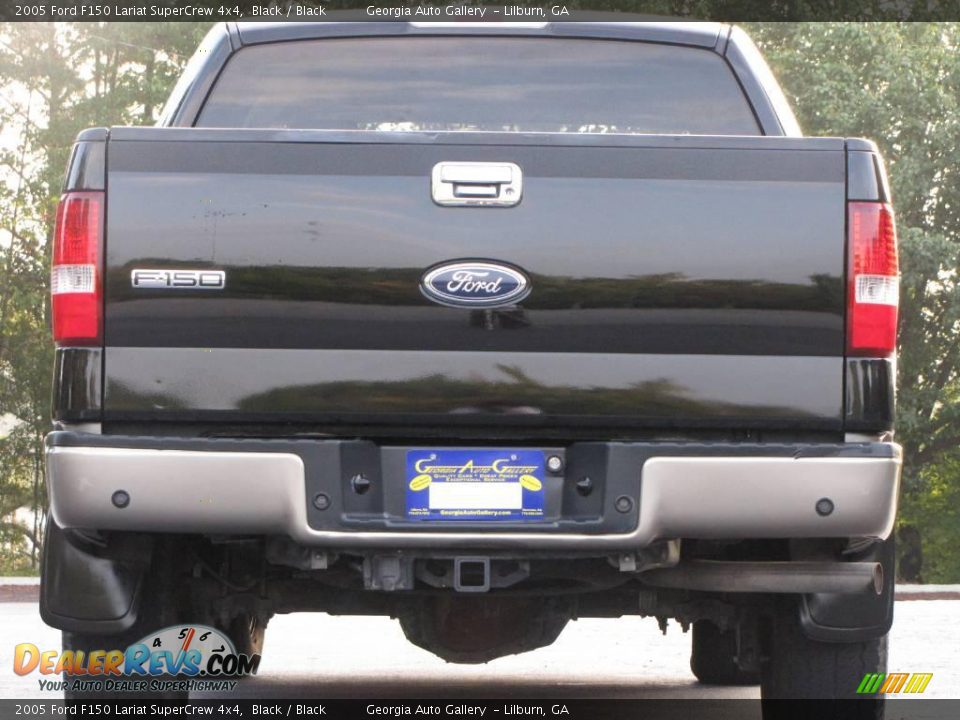 2005 Ford F150 Lariat SuperCrew 4x4 Black / Black Photo #14