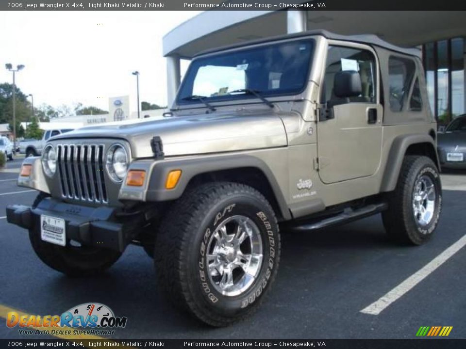 2006 Jeep Wrangler X 4x4 Light Khaki Metallic / Khaki Photo #1