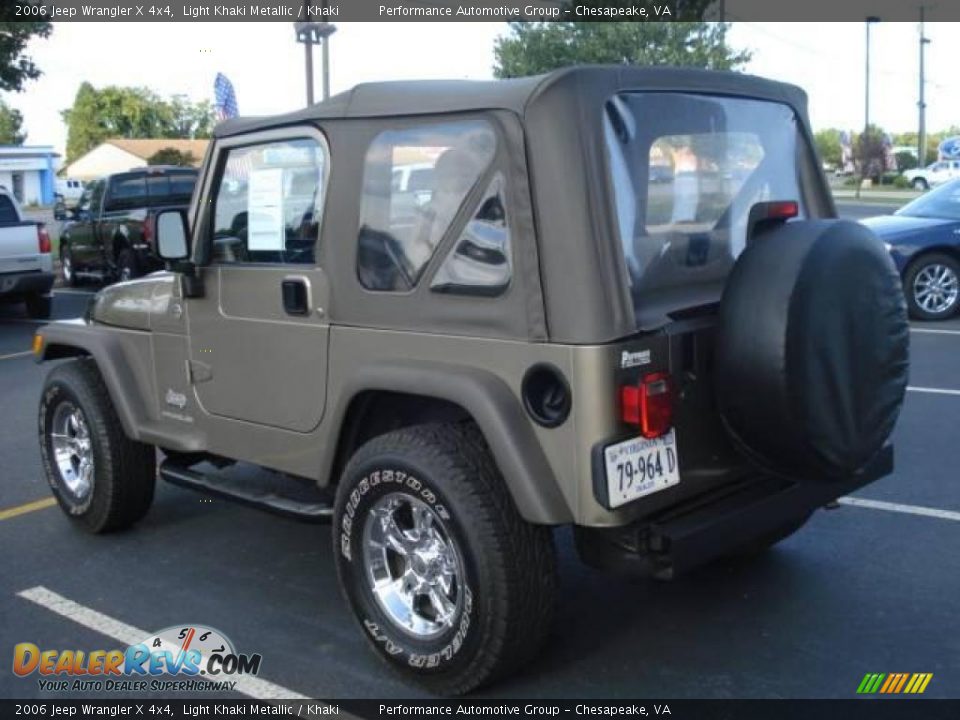 2006 Jeep Wrangler X 4x4 Light Khaki Metallic / Khaki Photo #3