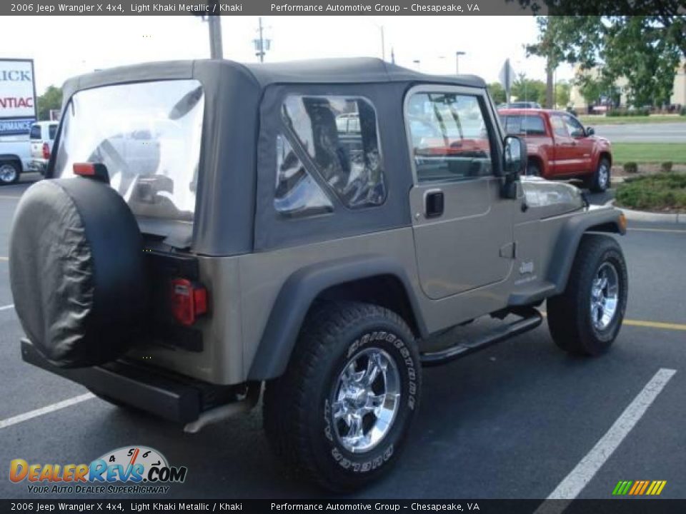 2006 Jeep Wrangler X 4x4 Light Khaki Metallic / Khaki Photo #5