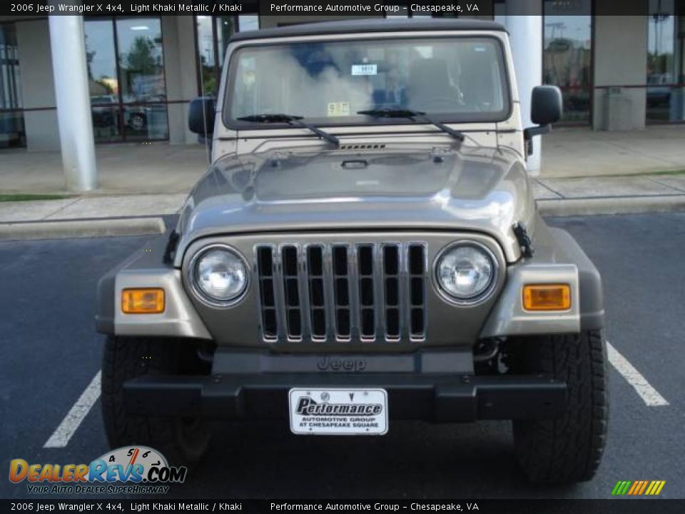 2006 Jeep Wrangler X 4x4 Light Khaki Metallic / Khaki Photo #8