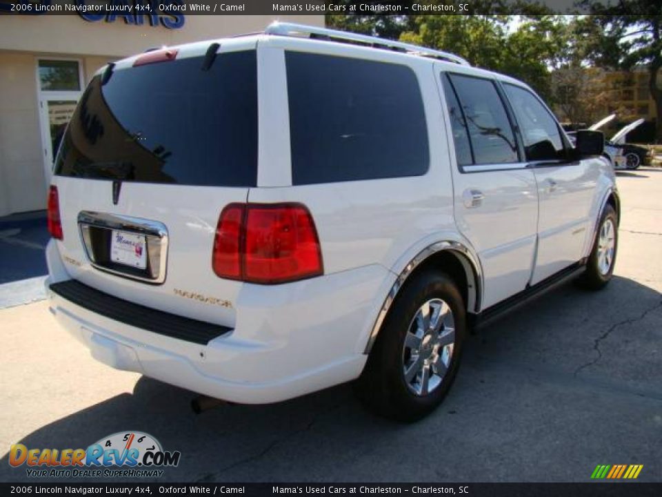 2006 Lincoln Navigator Luxury 4x4 Oxford White / Camel Photo #8