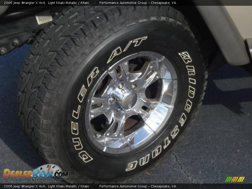2006 Jeep Wrangler X 4x4 Light Khaki Metallic / Khaki Photo #25