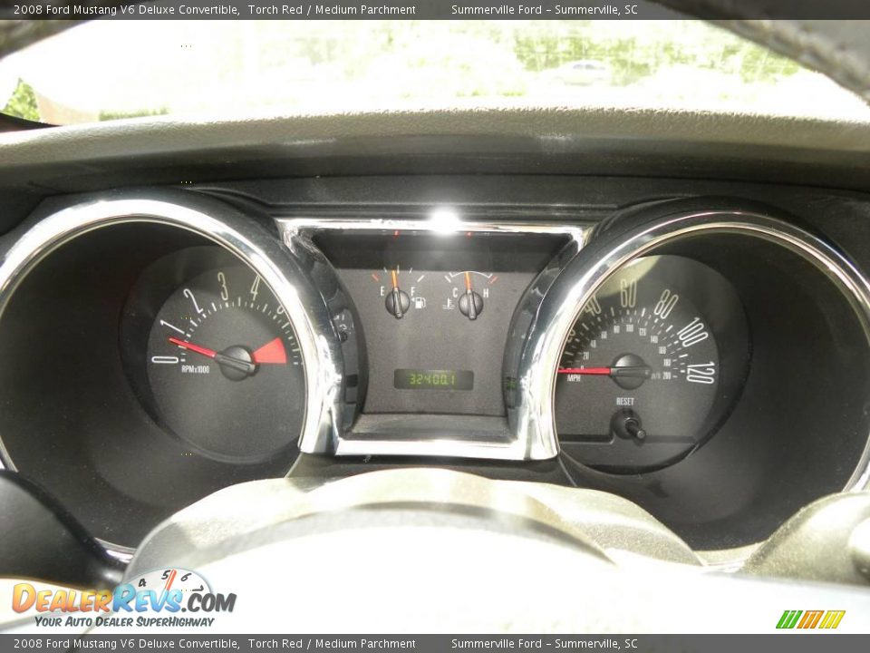 2008 Ford Mustang V6 Deluxe Convertible Torch Red / Medium Parchment Photo #19