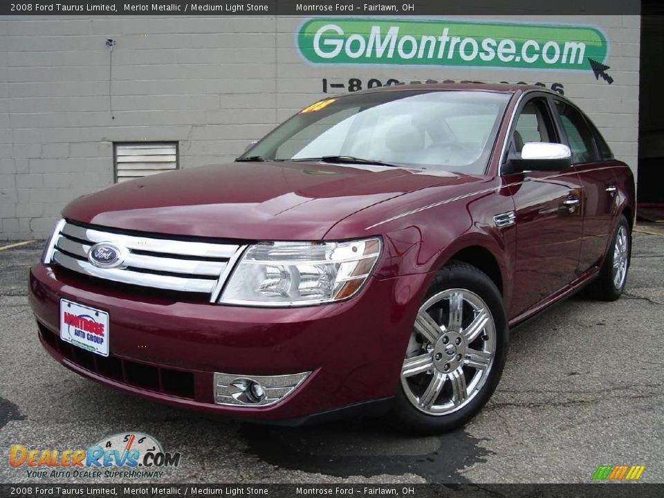 2008 Ford Taurus Limited Merlot Metallic / Medium Light Stone Photo #1
