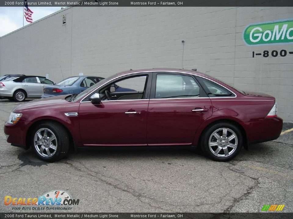 2008 Ford Taurus Limited Merlot Metallic / Medium Light Stone Photo #2
