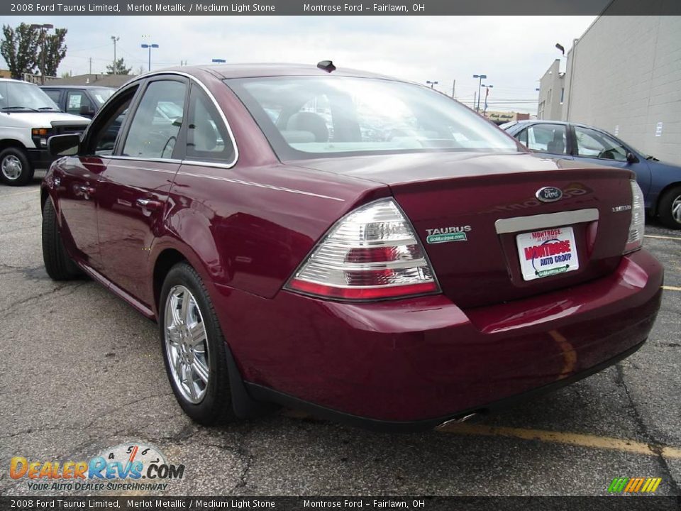 2008 Ford Taurus Limited Merlot Metallic / Medium Light Stone Photo #3