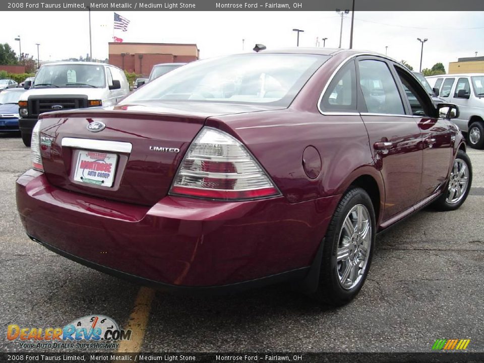 2008 Ford Taurus Limited Merlot Metallic / Medium Light Stone Photo #5
