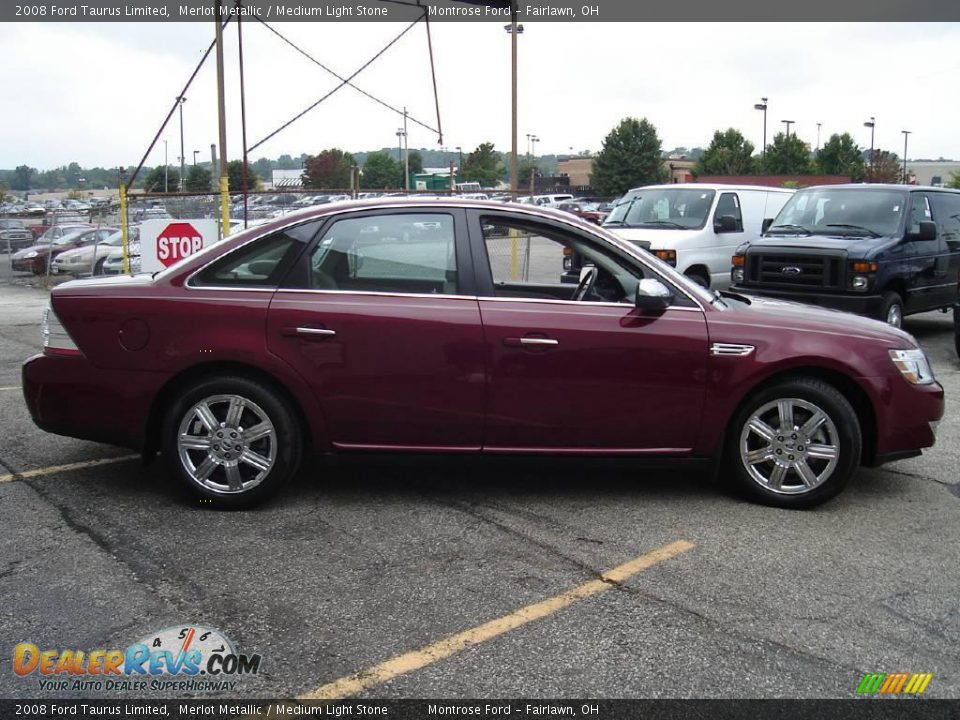 2008 Ford Taurus Limited Merlot Metallic / Medium Light Stone Photo #6