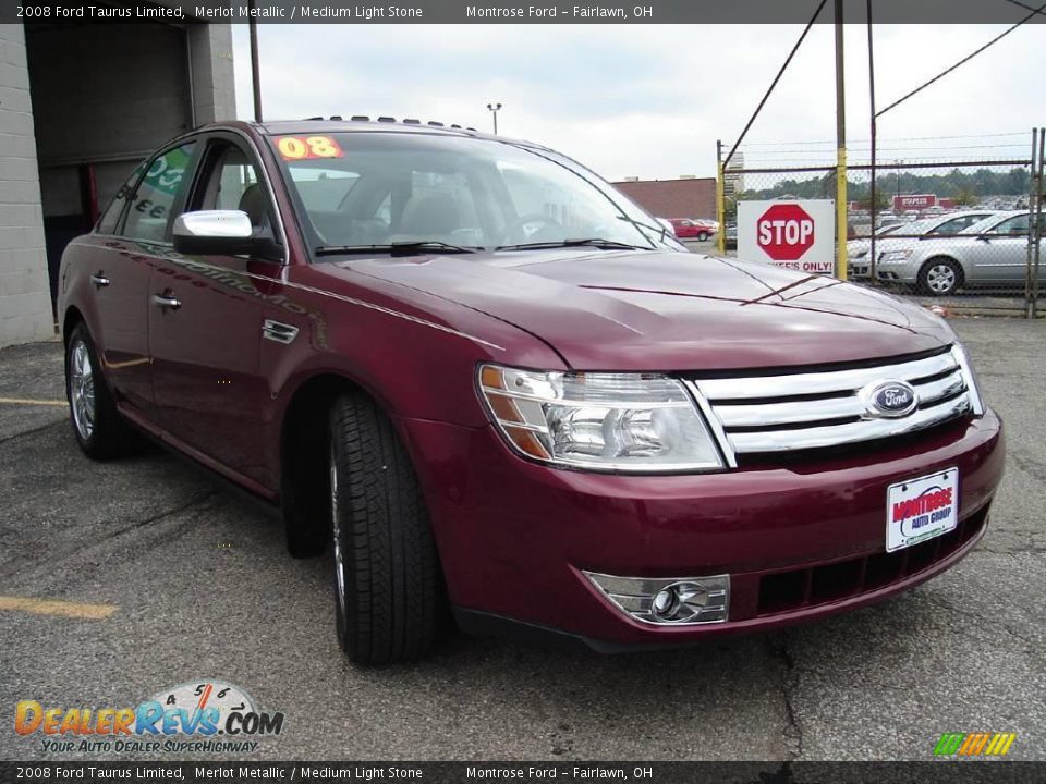 2008 Ford Taurus Limited Merlot Metallic / Medium Light Stone Photo #7