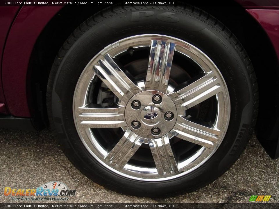 2008 Ford Taurus Limited Merlot Metallic / Medium Light Stone Photo #12