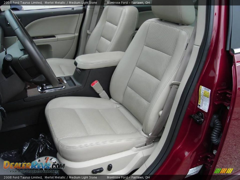 2008 Ford Taurus Limited Merlot Metallic / Medium Light Stone Photo #13