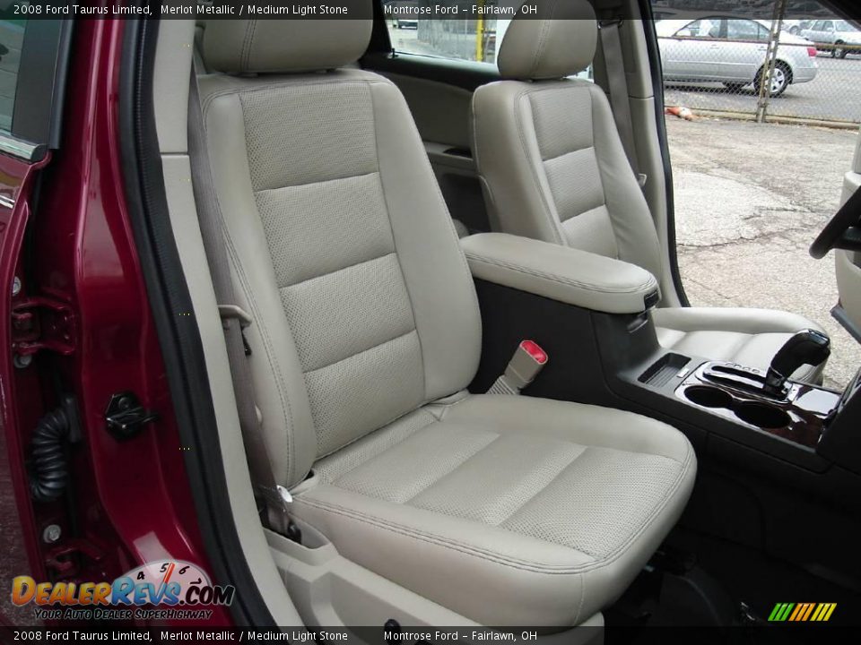 2008 Ford Taurus Limited Merlot Metallic / Medium Light Stone Photo #14