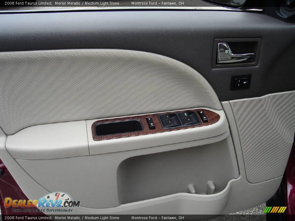2008 Ford Taurus Limited Merlot Metallic / Medium Light Stone Photo #22