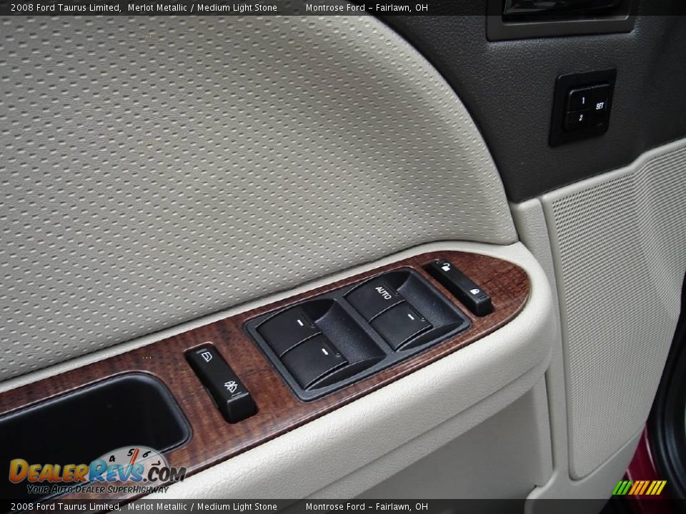 2008 Ford Taurus Limited Merlot Metallic / Medium Light Stone Photo #23