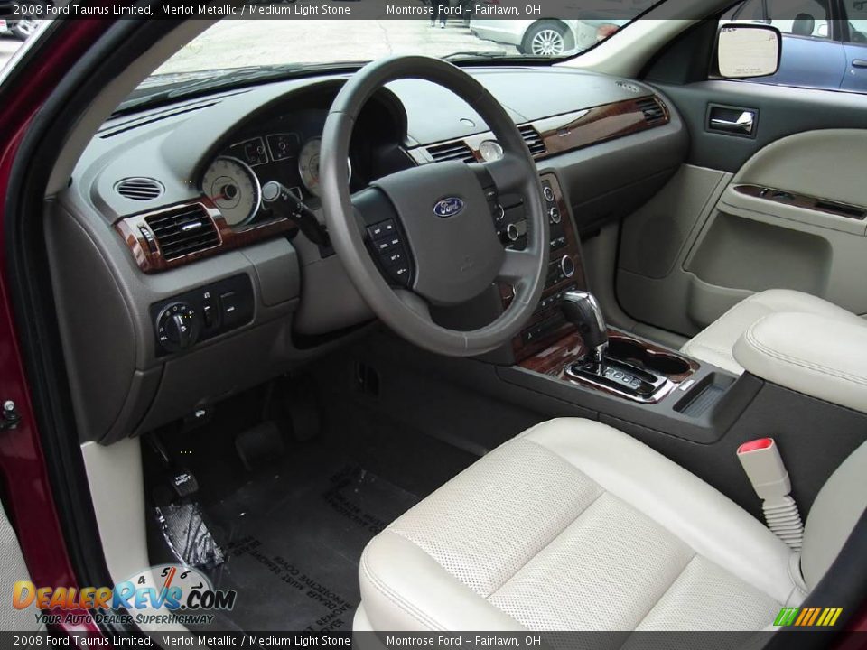 2008 Ford Taurus Limited Merlot Metallic / Medium Light Stone Photo #24