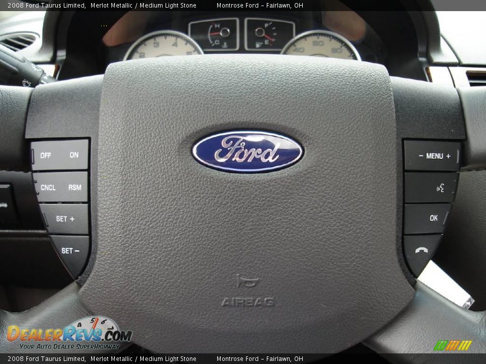 2008 Ford Taurus Limited Merlot Metallic / Medium Light Stone Photo #27