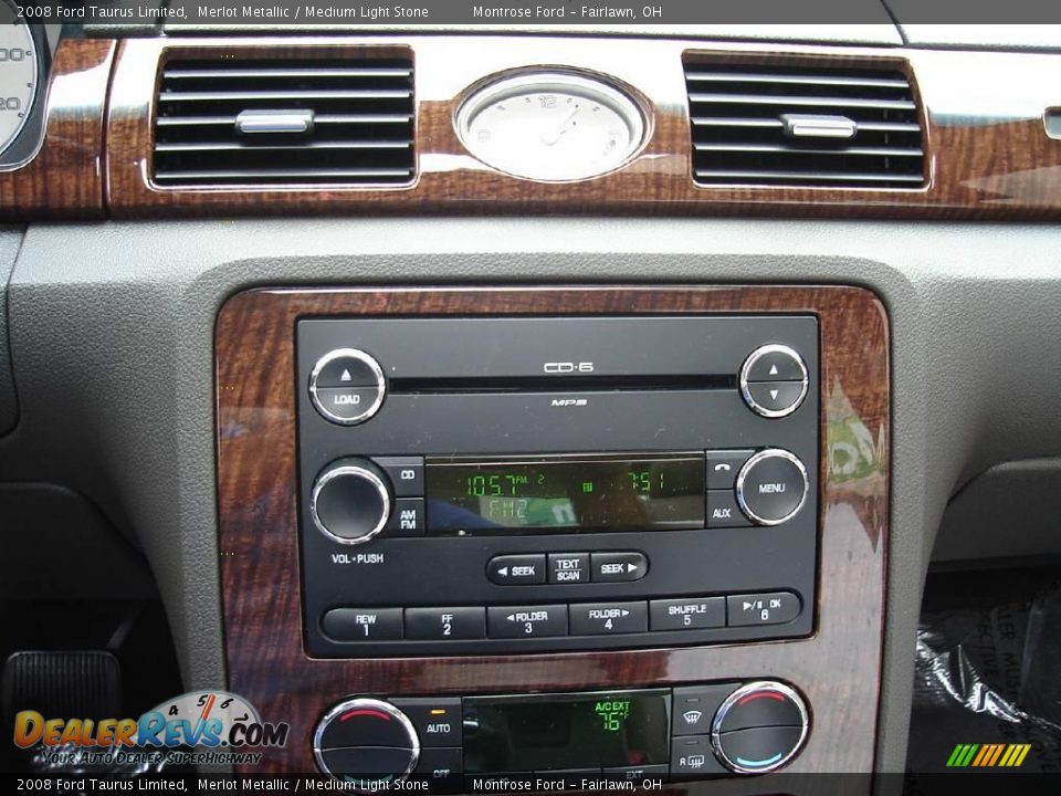 2008 Ford Taurus Limited Merlot Metallic / Medium Light Stone Photo #28