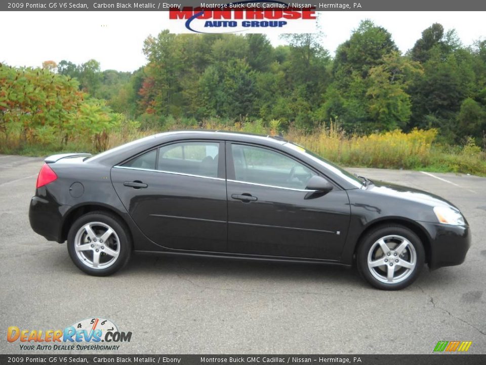 2009 Pontiac G6 V6 Sedan Carbon Black Metallic / Ebony Photo #1